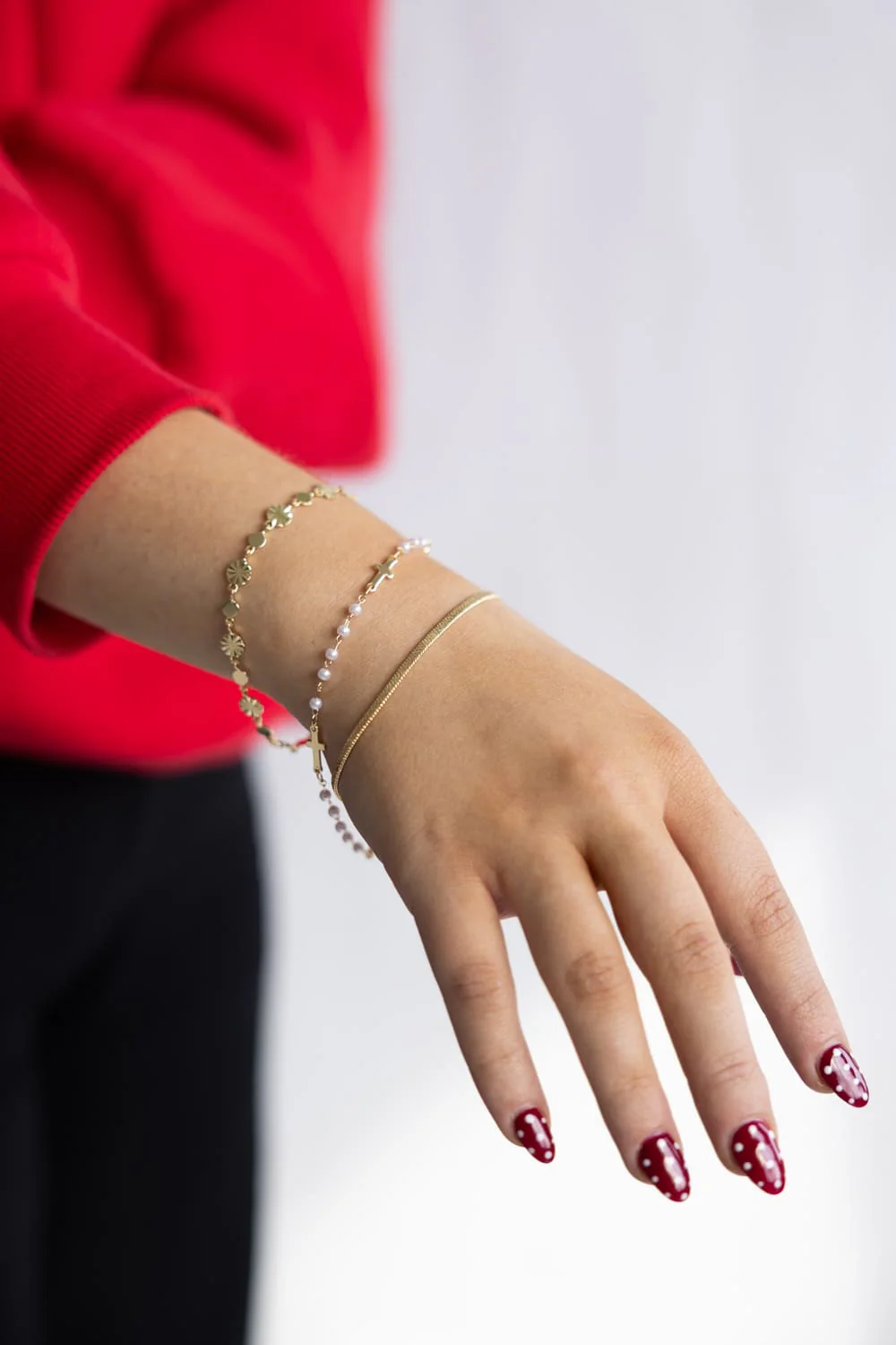 3 Piece Charm Bracelet Set in Gold | JBB176 GDCRM - Image 4