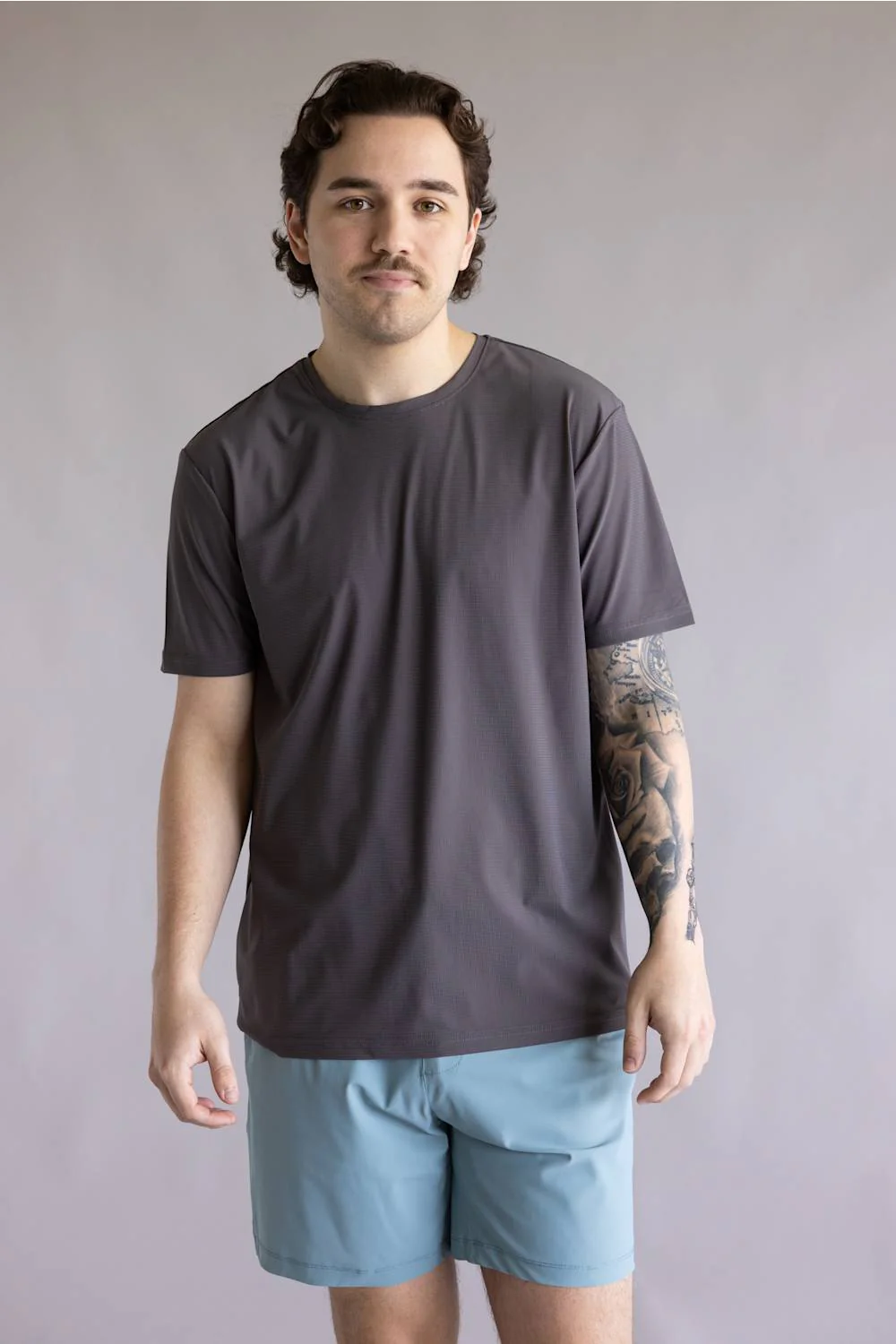 4Way Flex Track Shirt for Men in Tornado | SSM18017-TORNADO - Image 4