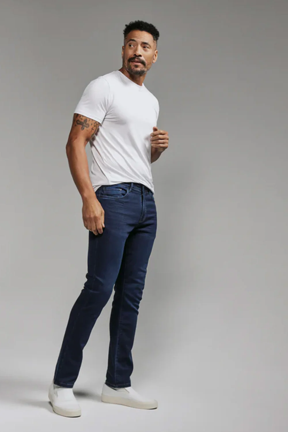 7Diamonds Generation Athletic Fit Denim Jeans for Men in Dark Wash | STP-1294-OCEAN - Image 4