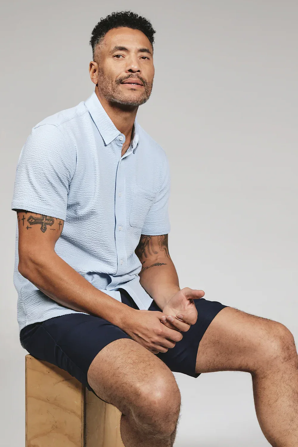 7Diamonds Bennet Shirt for Men in Ice Blue | SMK-7512 ICEBLUESEER - Image 2