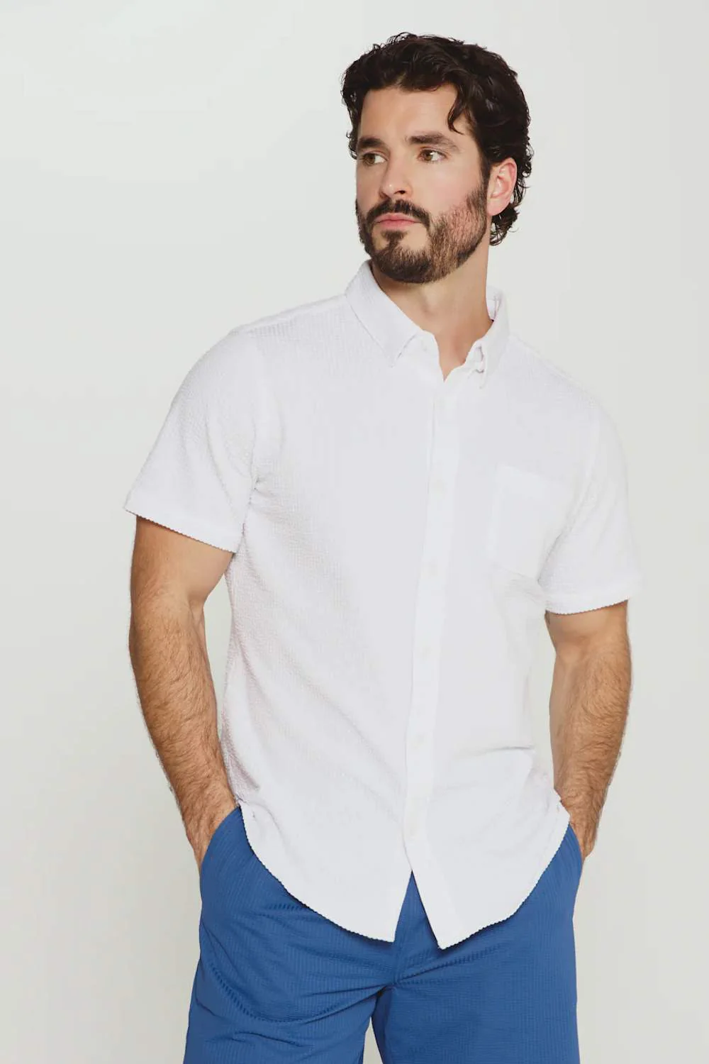 7Diamonds Bennet Shirt for Men in Ivory | SMK-7512 IVORYSEER - Image 3