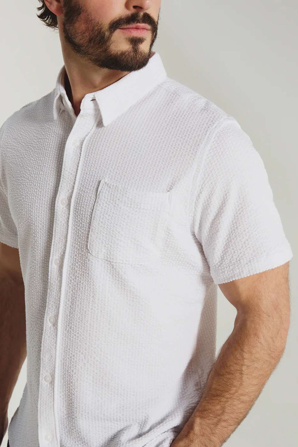 7Diamonds Bennet Shirt for Men in Ivory | SMK-7512 IVORYSEER - Image 4