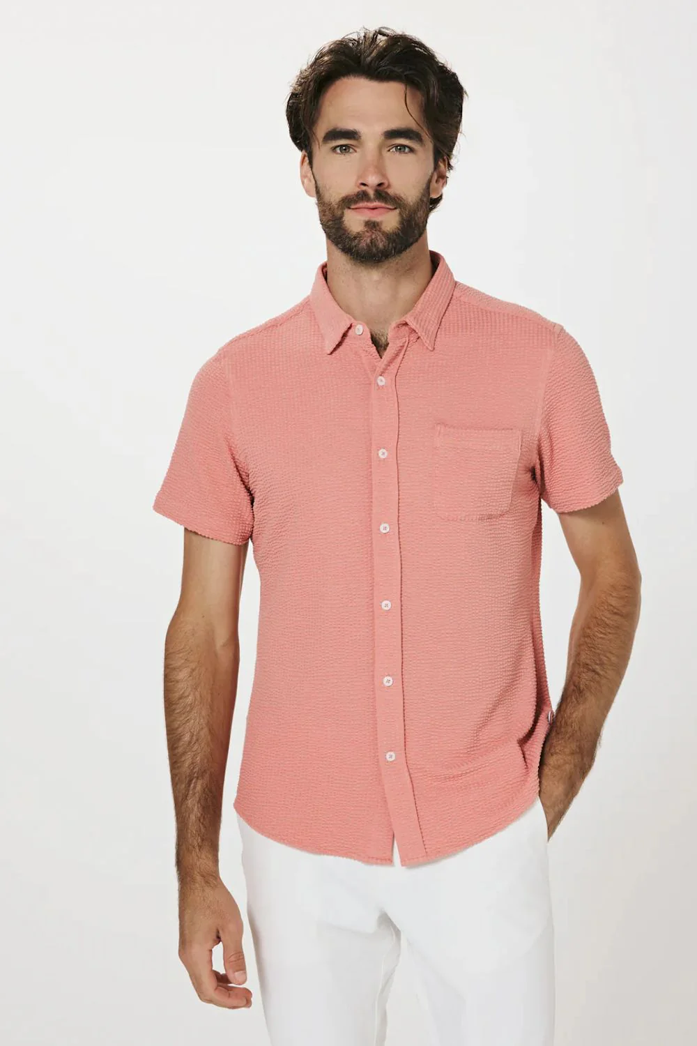 7Diamonds Bennet Shirt for Men in Poppy Red | SMK-7512-POPPY RED SEER - Image 2