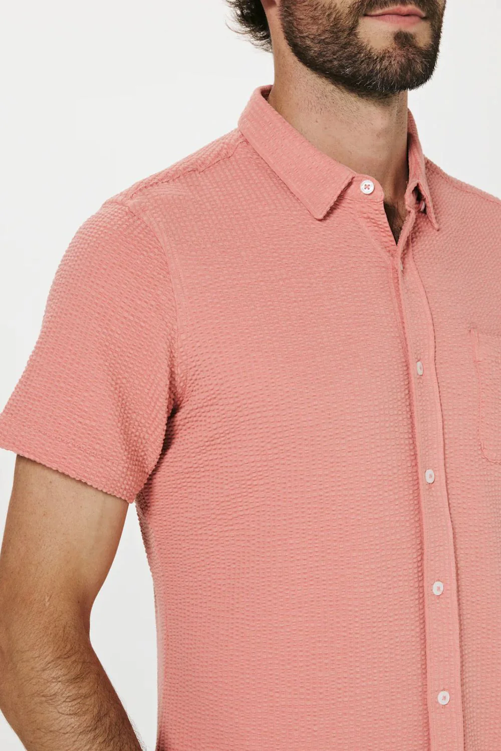 7Diamonds Bennet Shirt for Men in Poppy Red | SMK-7512-POPPY RED SEER - Image 3