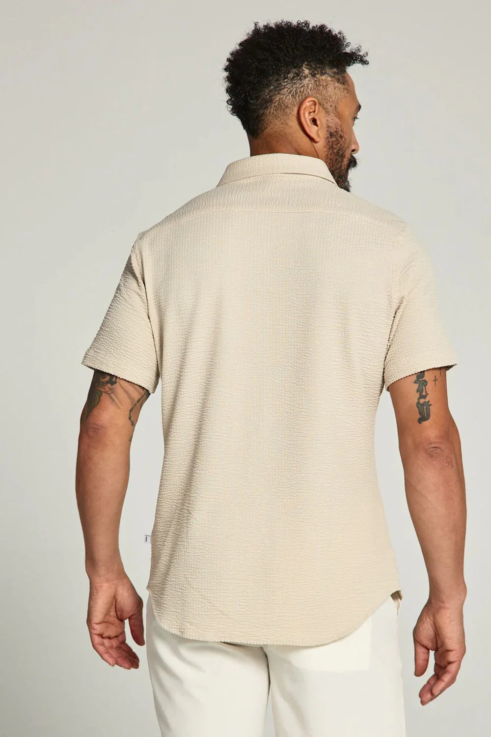 7Diamonds Bennet Shirt for Men in Tan | SMK-7512 TAN - Image 3