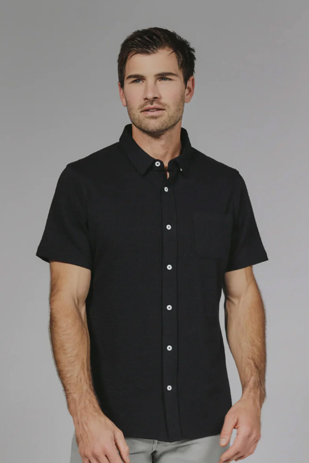 7Diamonds Bennet Shirt for Men in Black | SMK-7512 BLACKSEER - Image 2
