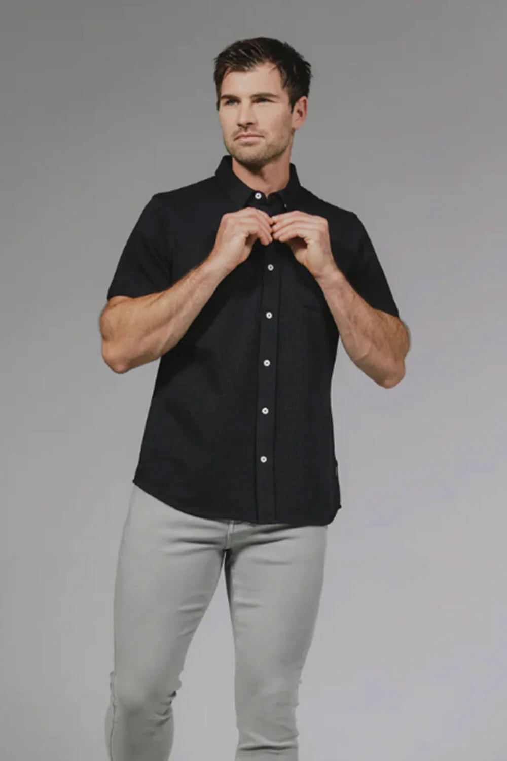 7Diamonds Bennet Shirt for Men in Black | SMK-7512 BLACKSEER - Image 6