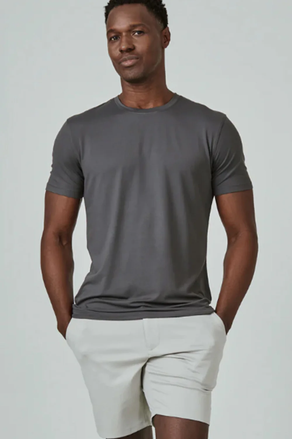 7Diamonds Core Crew T-Shirt for Men in Graphite | CSMT-4207-GRAPHITE - Image 3