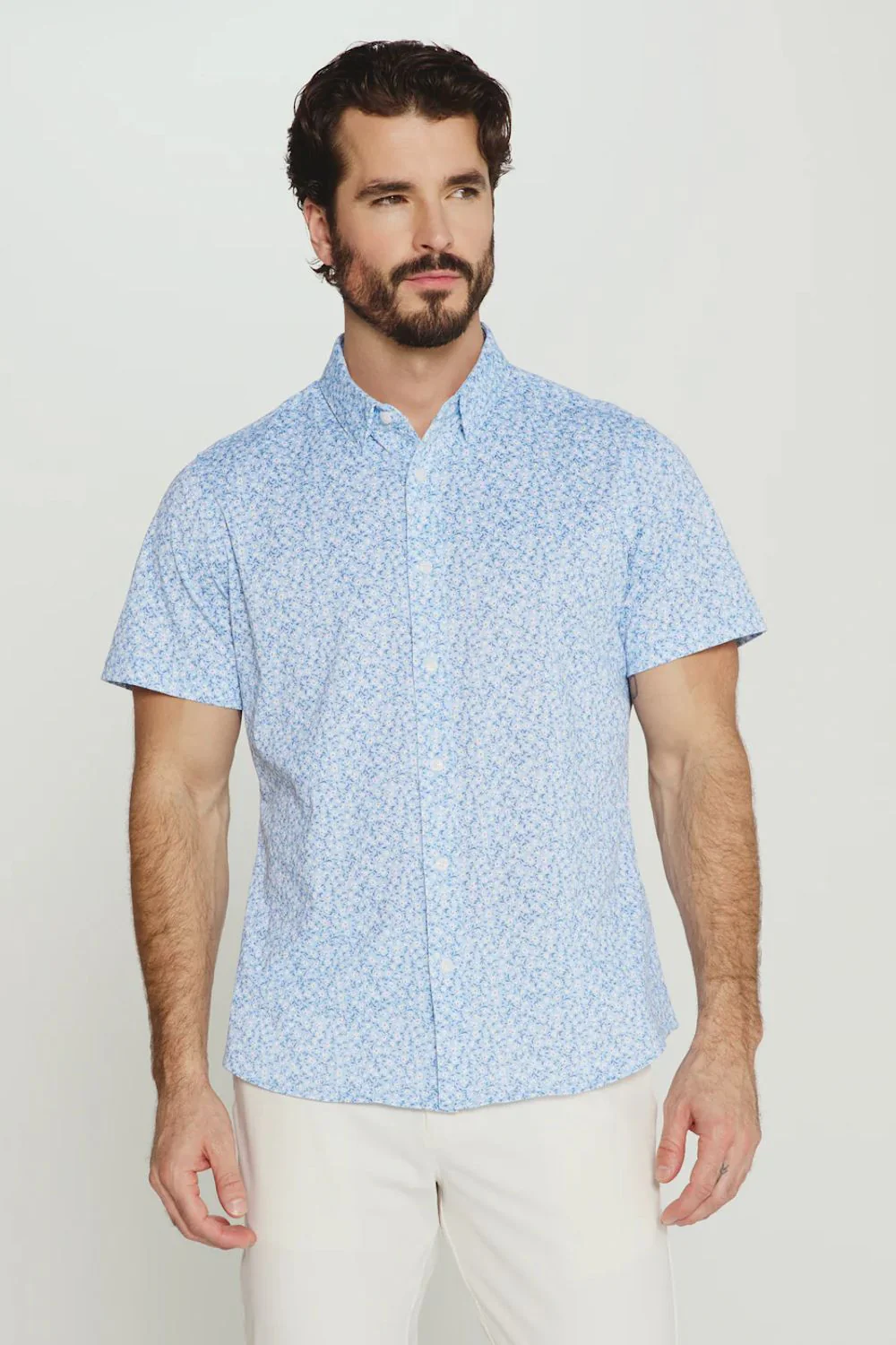 7Diamonds Costra Shirt for Men in Light Blue | SMK-8279 LT BLUE - Image 4