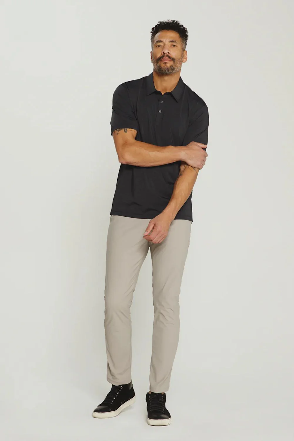 7Diamonds Dawn Patrol Polo for Men in Charcoal | SMP-1456 CHAR - Image 3