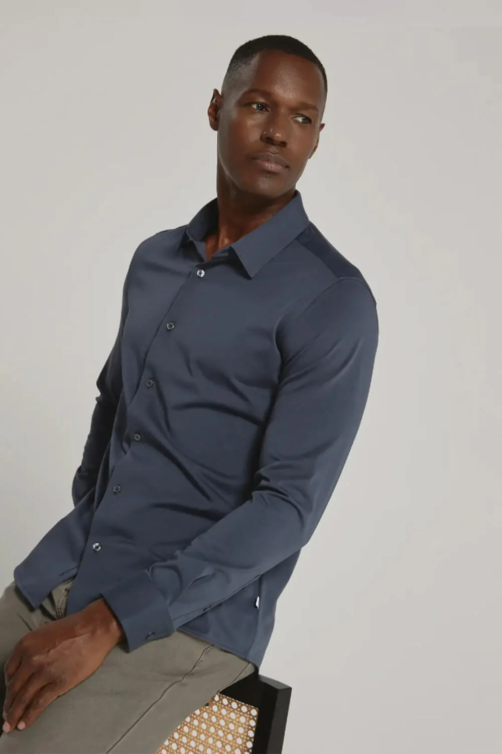 7Diamonds Girona Shirt for Men in Slate | SMKL-7777-SLT - Image 5