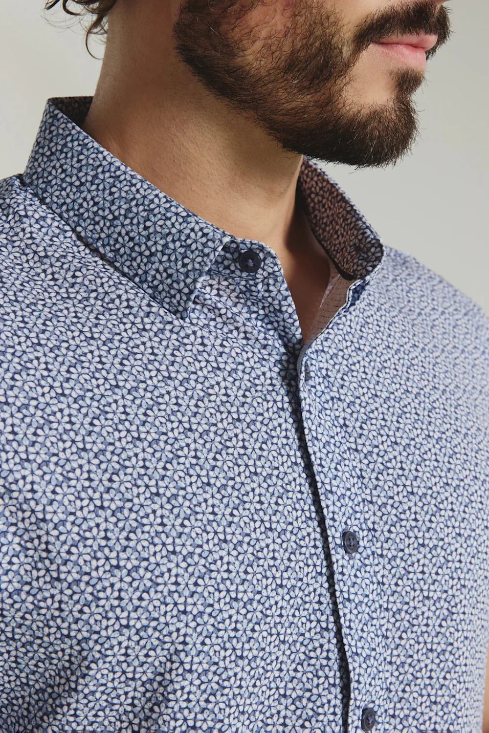 7Diamonds Jace Shirt for Men in Navy | SMK-8277 NAVY - Image 2