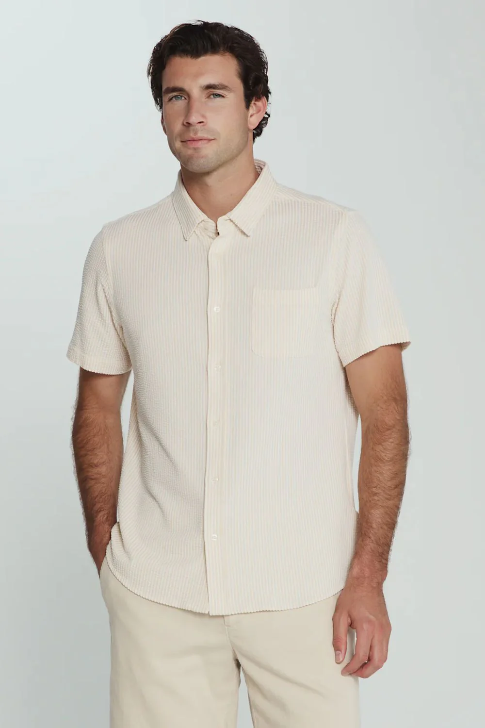 7Diamonds Keaton Striped Shirt for Men - Image 2