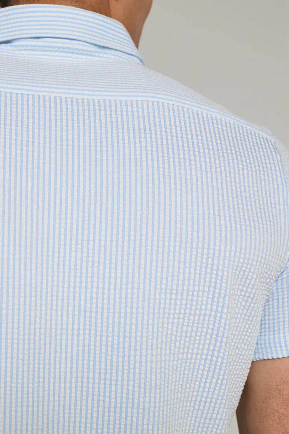7Diamonds Keaton Striped Shirt for Men in Blue | SMK-7519 BLUE SEER - Image 3