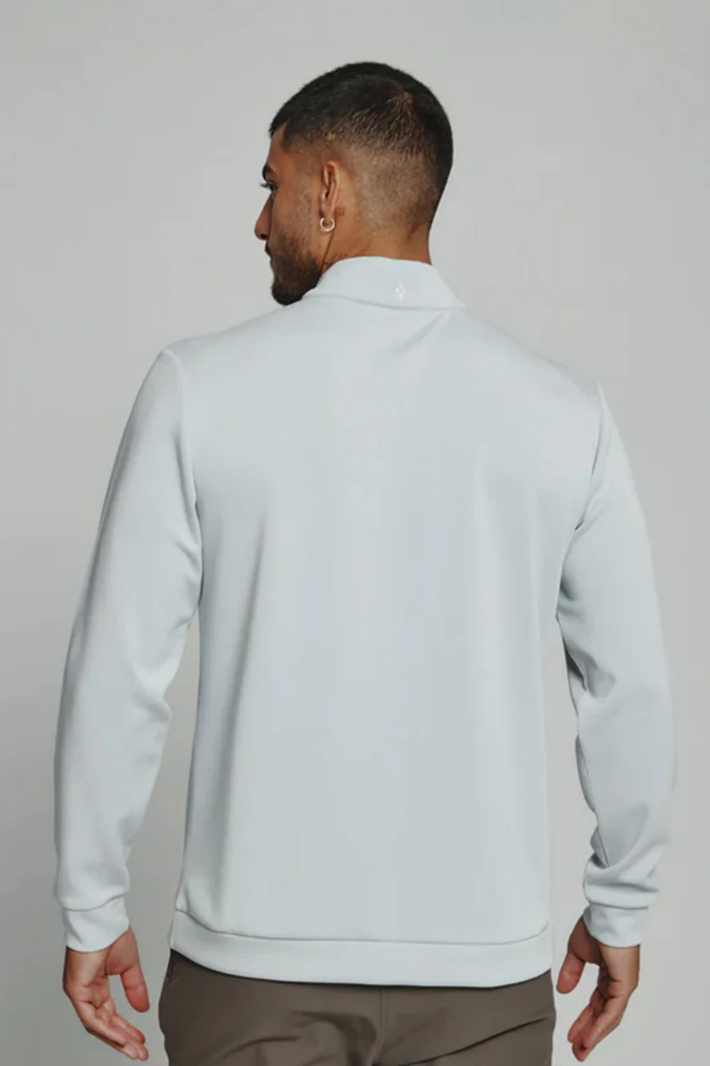 7Diamonds REV Quarter Zip Pullover for Men in Platinum | SPV-1032-PLATINUM - Image 4