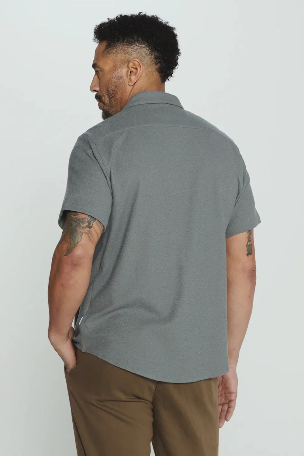 7Diamonds Rowan Shirt for Men in Basil | SMK-8381 BASIL - Image 4
