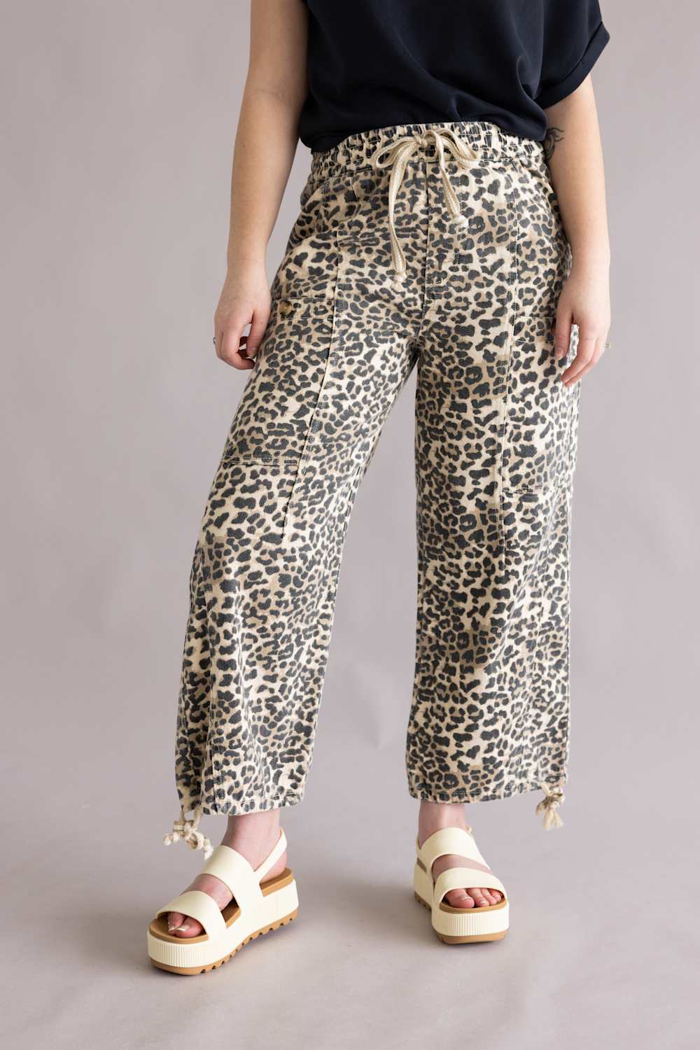 Aaron & Amber Leopard Pants for Women in Leopard Print | MAP2675-LEOPARD - Image 5