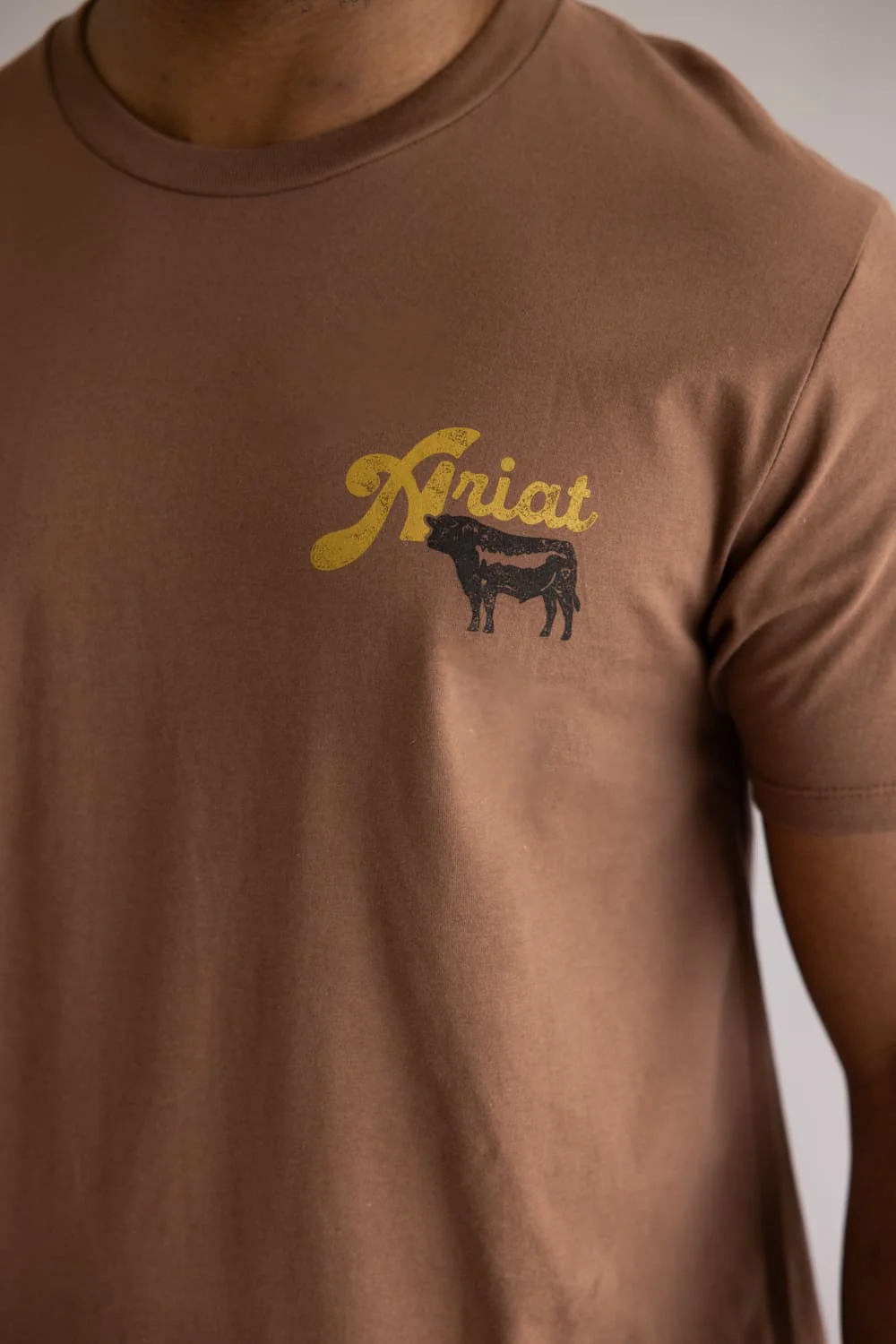 Ariat BBQ Smoke T-Shirt for Men in Soft Silt | 10071197-SOFT SILT - Image 3