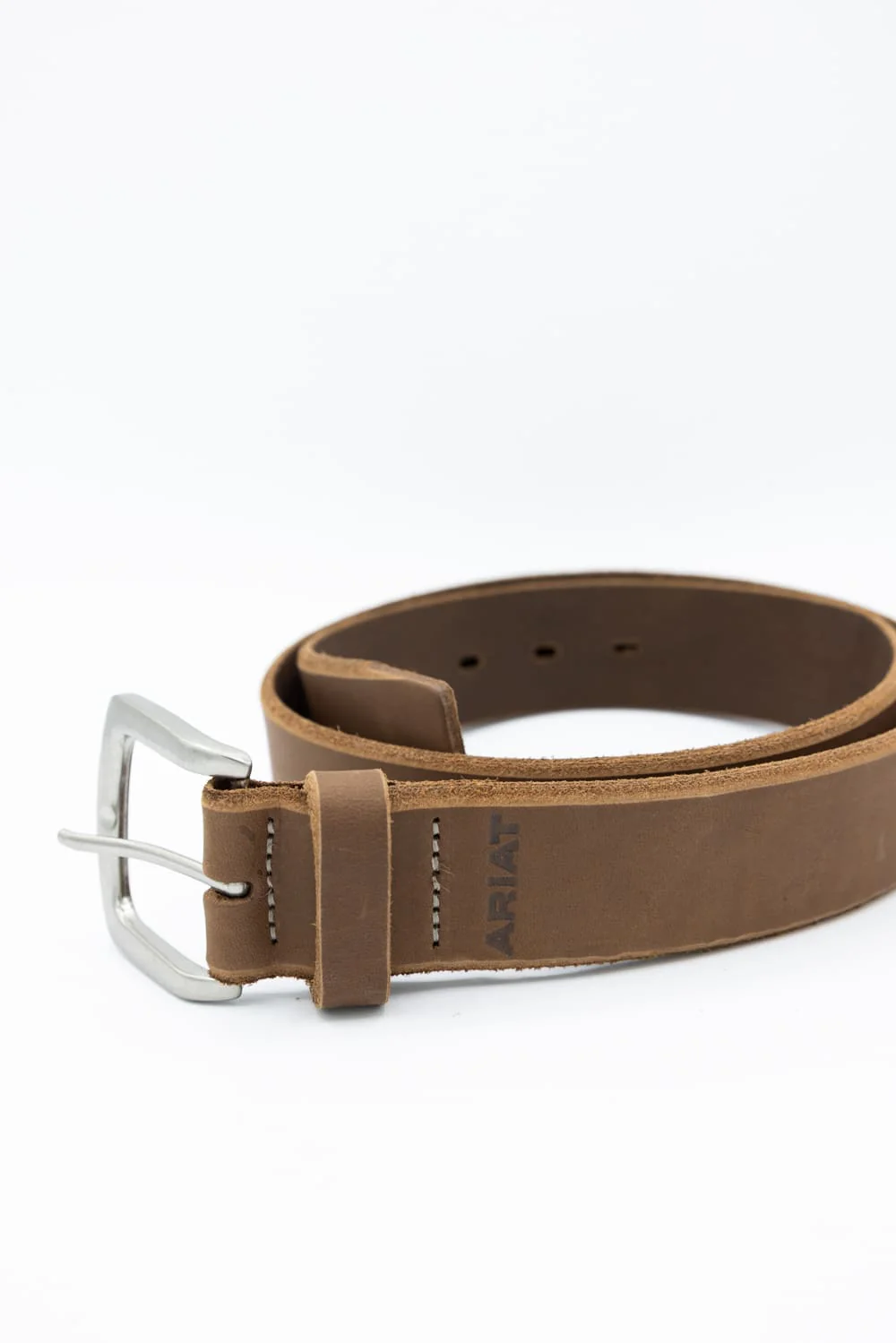 Ariat Beveled Edge Barn Belt for Men in Lite Brown | A1037444 - Image 3