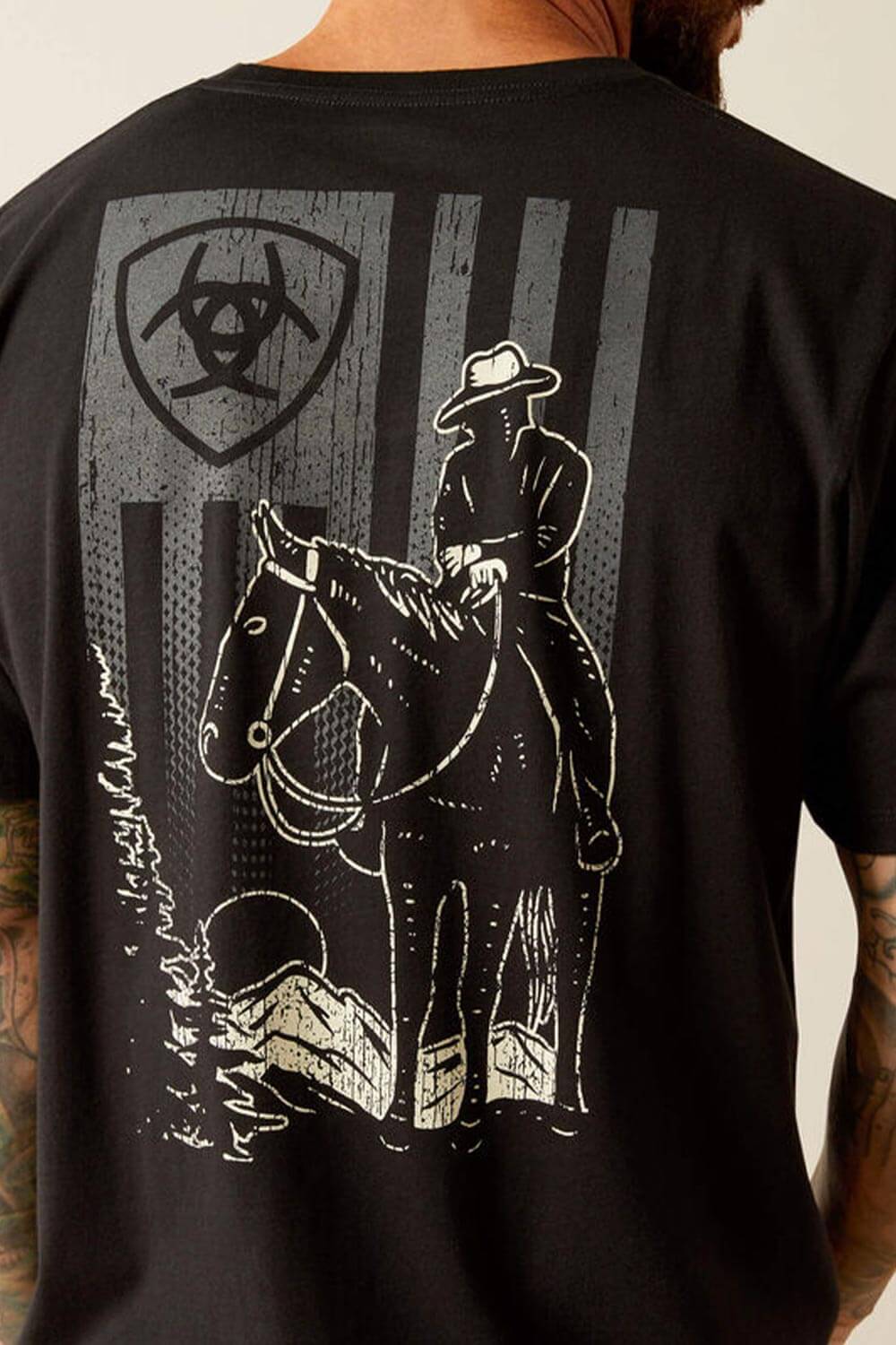 Ariat Big Sky Freedom T-Shirt for Men in Black | 10054842-BLACK - Image 2
