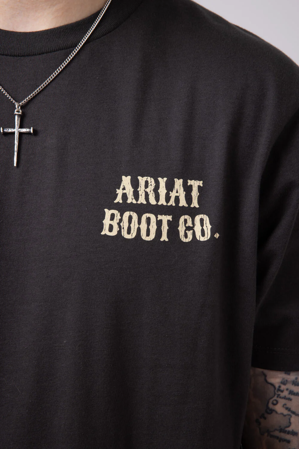 Ariat Cocky Cowboy T-Shirt for Men in Vintage Black | 10058894-VINTAGEBLACK - Image 3