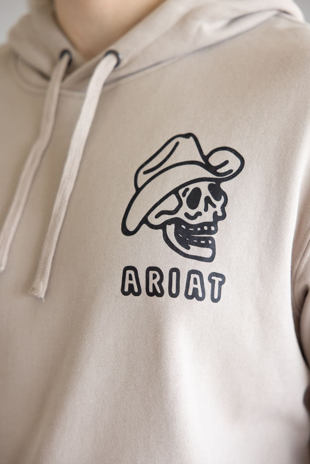 Ariat Drinking Buddies Hoodie for Men in Beige | 10062502-BEIGE - Image 3