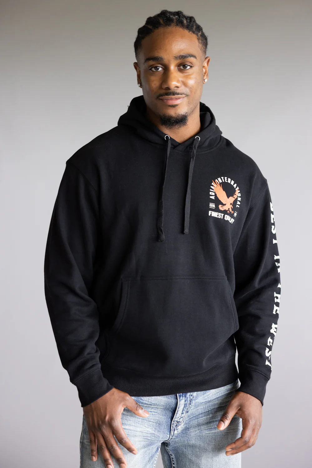 Ariat Eagle Hoodie for Men in Black | 10062492-BLACK - Image 2