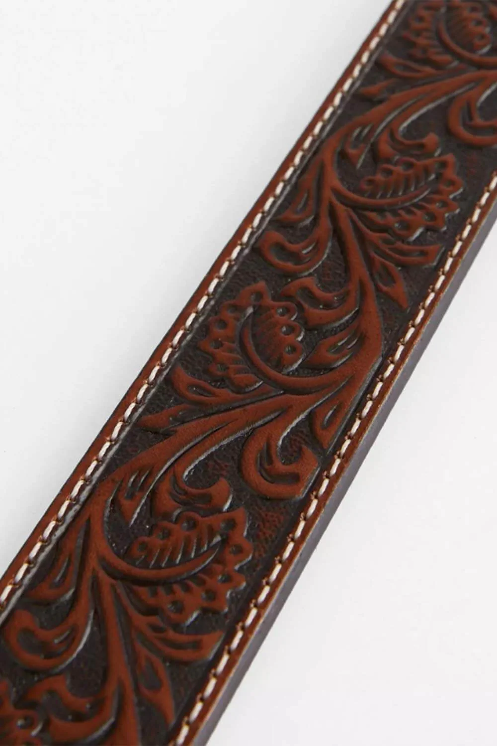 Ariat Embossed Leather Belt for Men in Brown | A1020467- TAN - Image 3