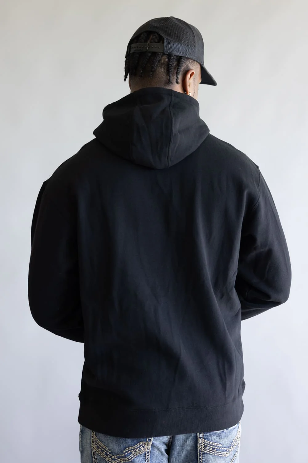 Ariat Embossed Logo Hoodie for Men in Black | 10073716-BLACK - Image 5