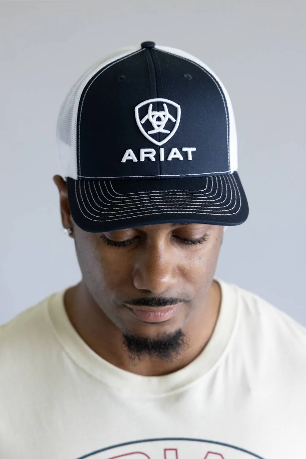 Ariat Embroidered Logo Cap for Men in Navy | A300094303 - Image 4
