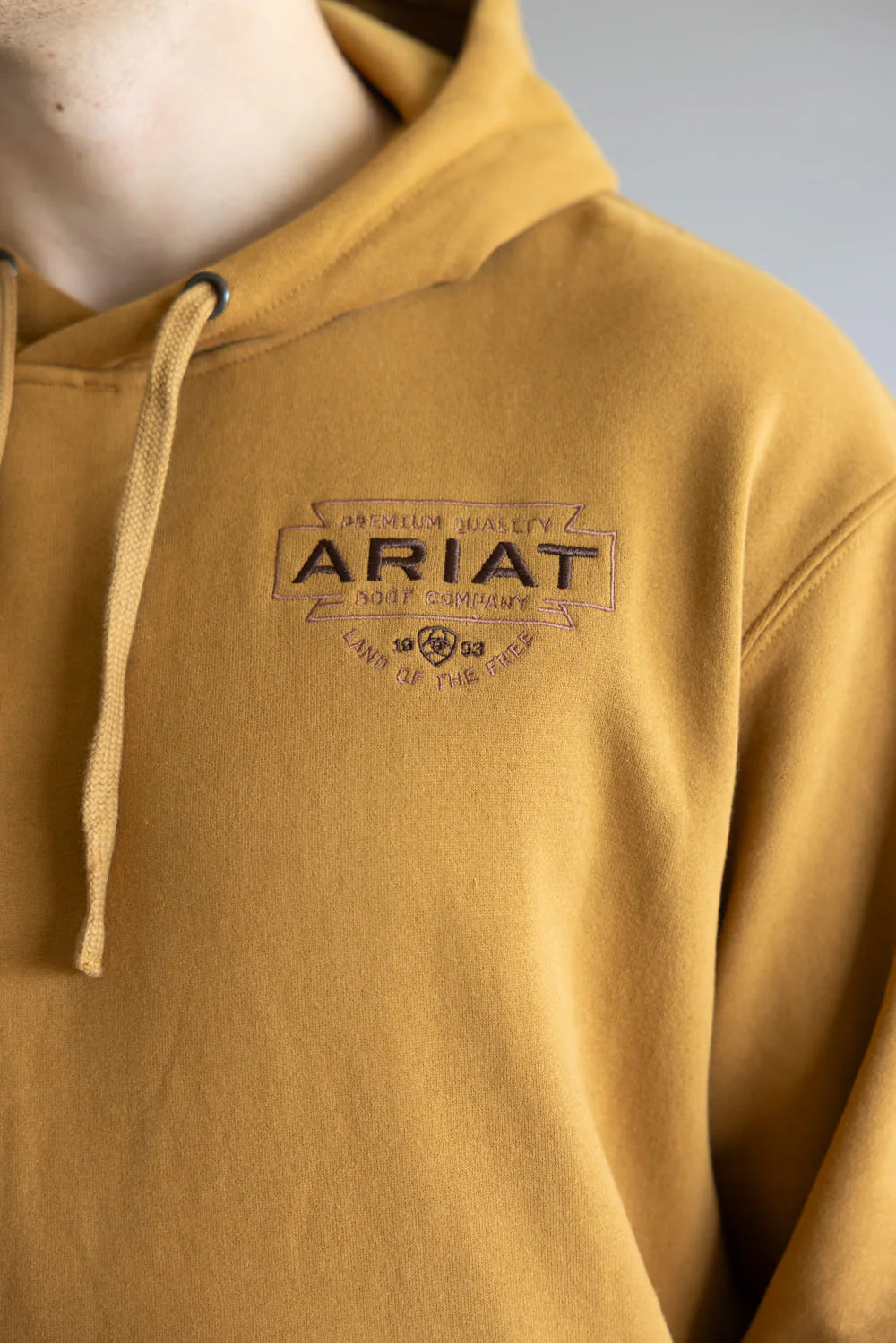 Ariat Embroidered Southwest Buckle Hoodie for Men in Brown | 10062495-BONEBROWN - Image 3