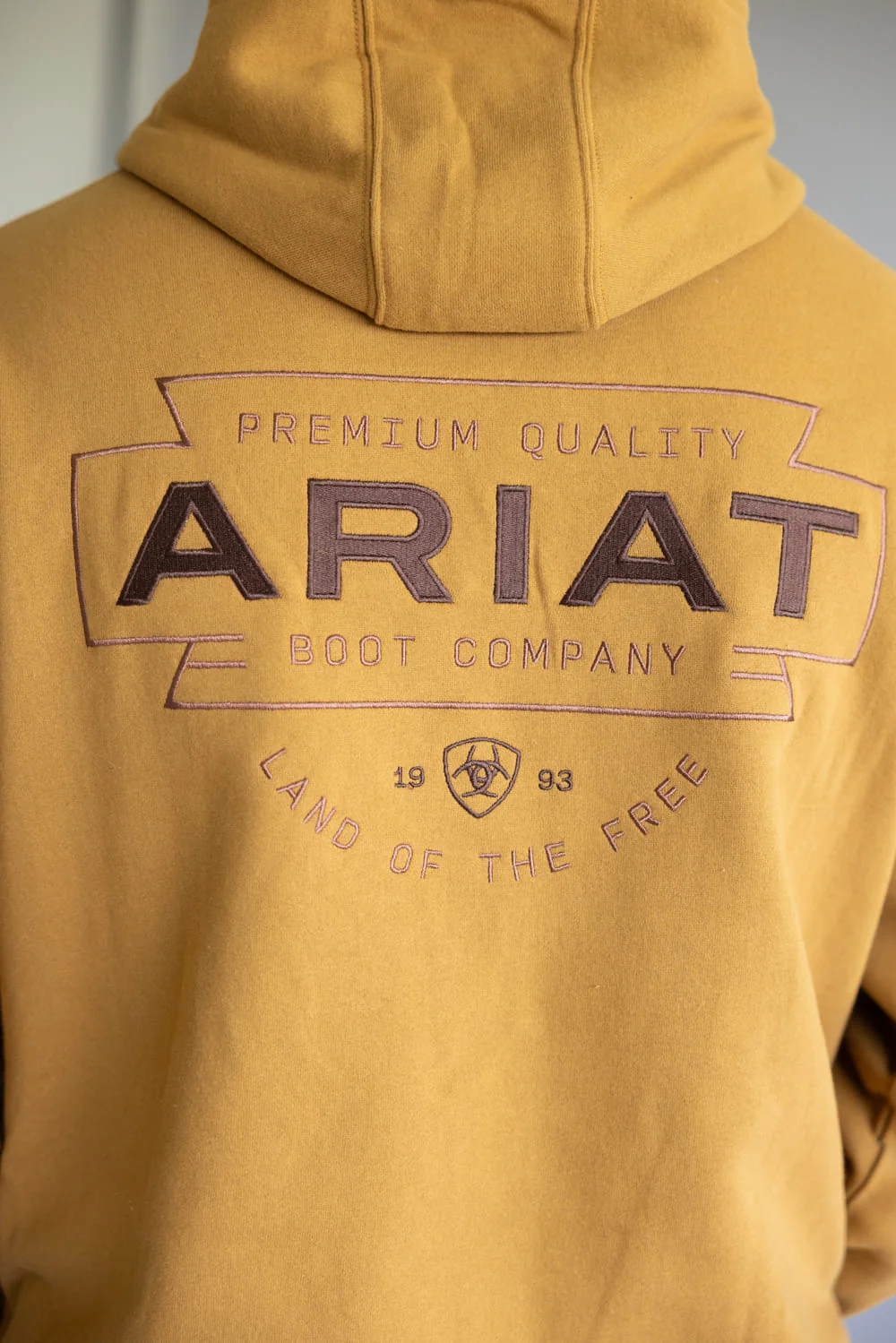 Ariat Embroidered Southwest Buckle Hoodie for Men in Brown | 10062495-BONEBROWN - Image 4