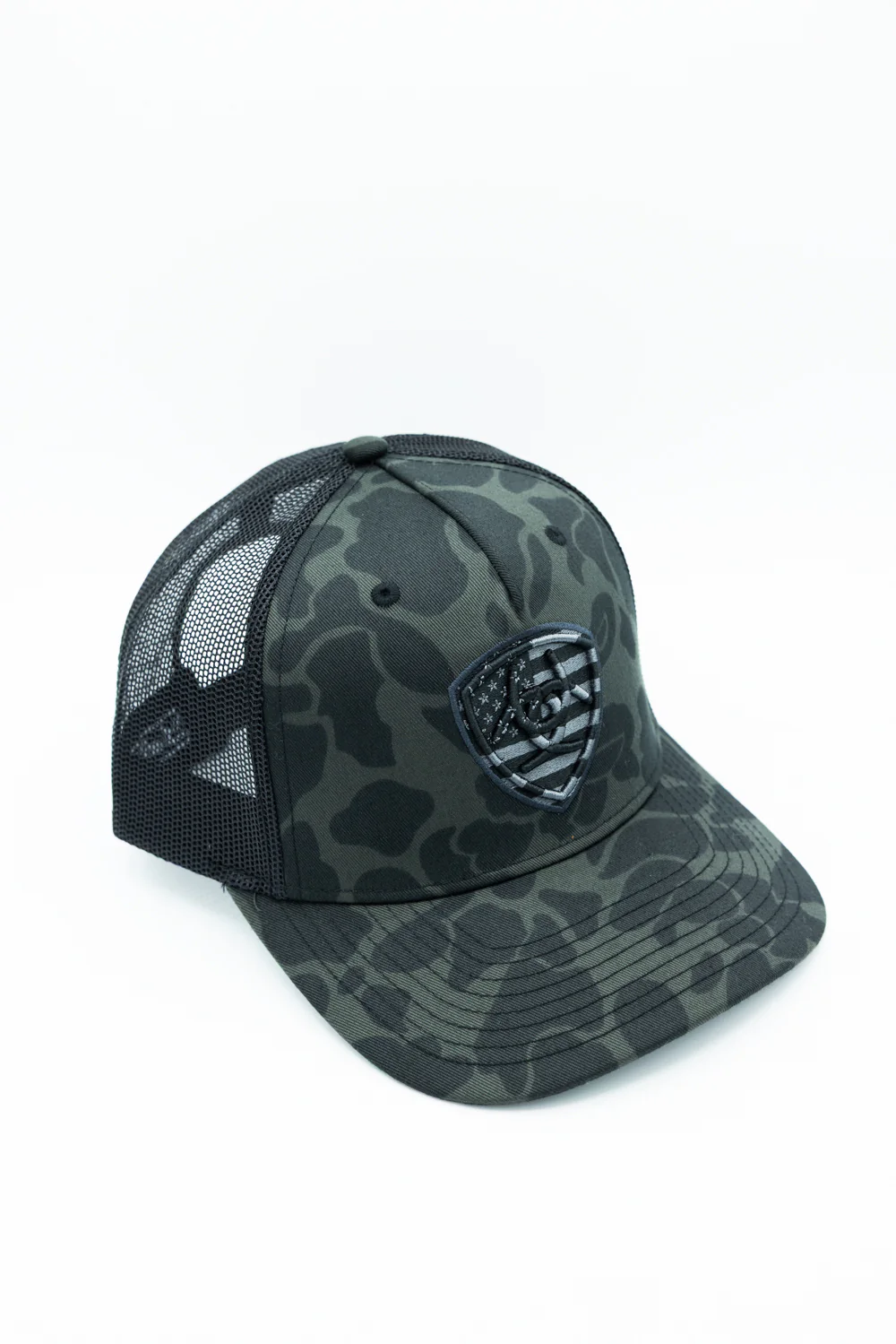 Ariat Embroidery Shield Snapback Hat for Men in Black | A300092866 - Image 2