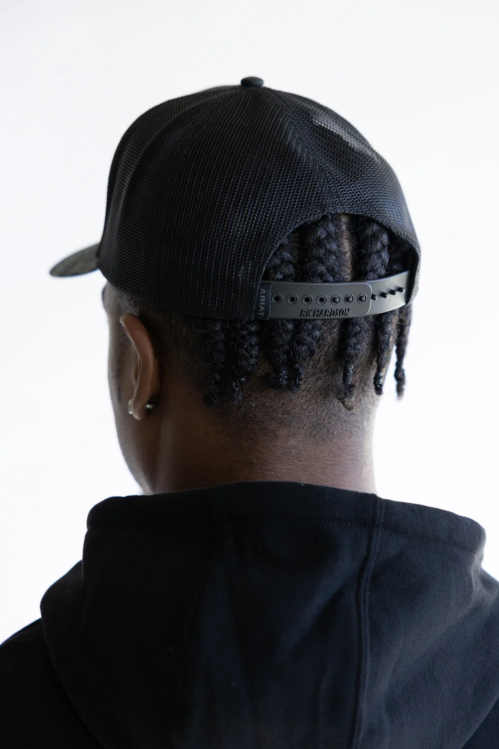 Ariat Embroidery Shield Snapback Hat for Men in Black | A300092866 - Image 3