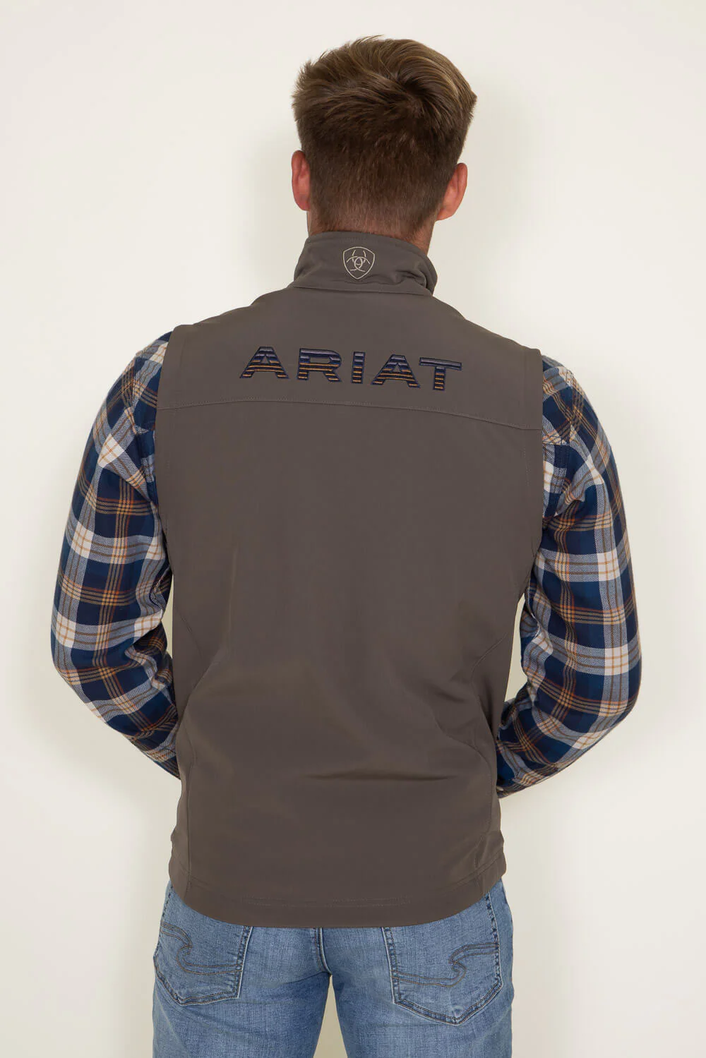 Ariat Logo 2.0 Softshell Vest for Men in Brown | 10046614-BANYANBARK - Image 2