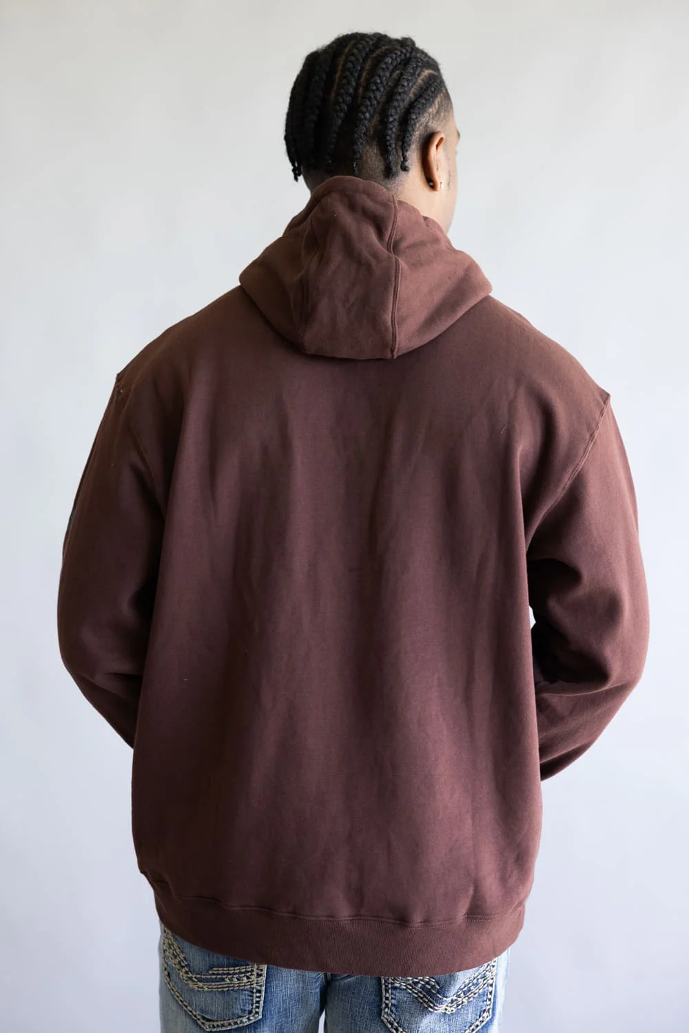Ariat Logo Hoodie for Men in Deep Mahogany | 10065839-DEEP MAHOGANY - Image 3