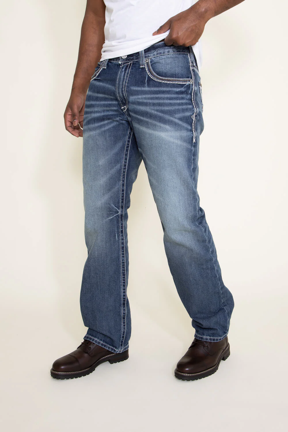 Ariat M4 Coltrane Relaxed Bootcut Jeans for Men | 10017511-DURANGO - Image 3