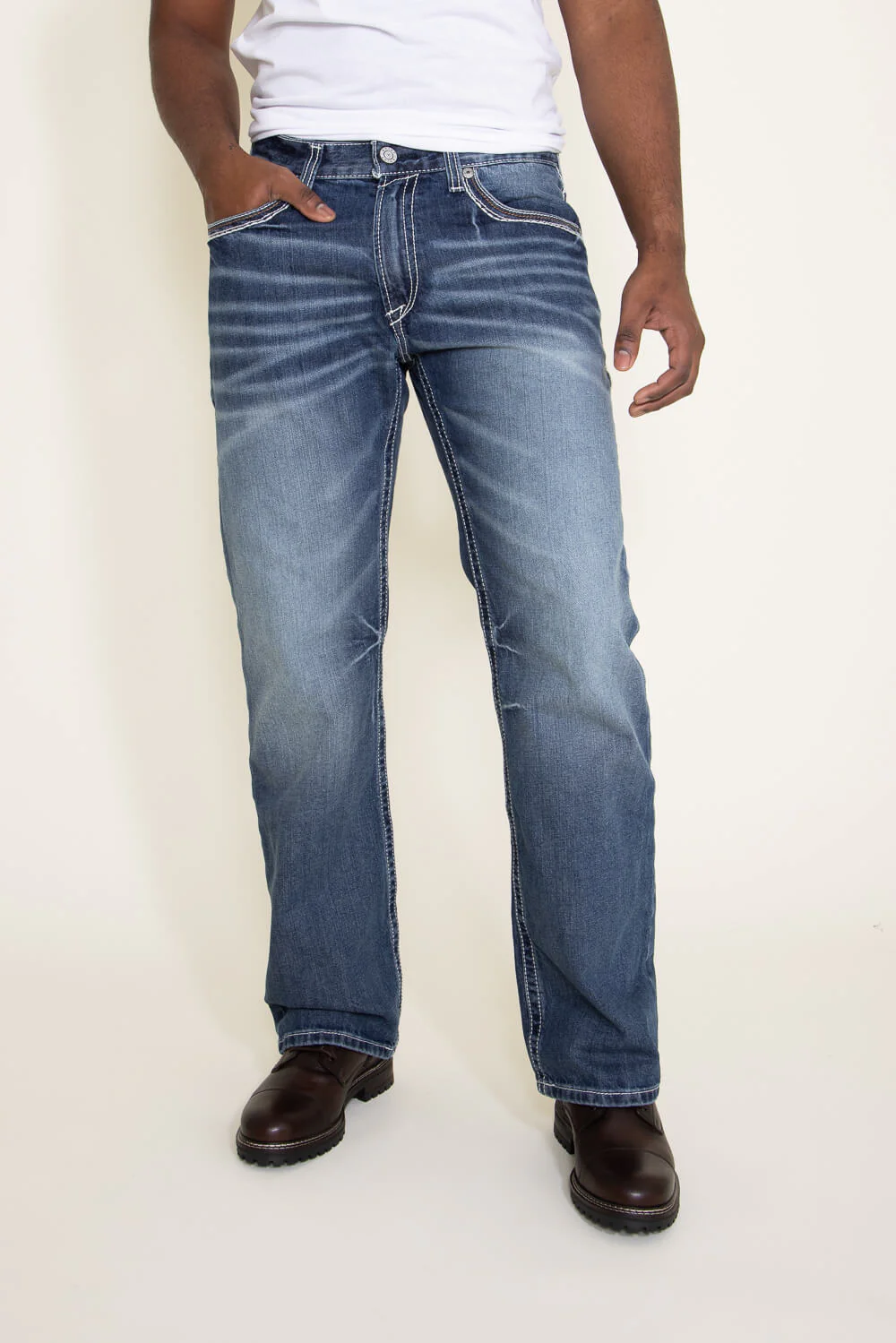 Ariat M4 Coltrane Relaxed Bootcut Jeans for Men | 10017511-DURANGO - Image 4
