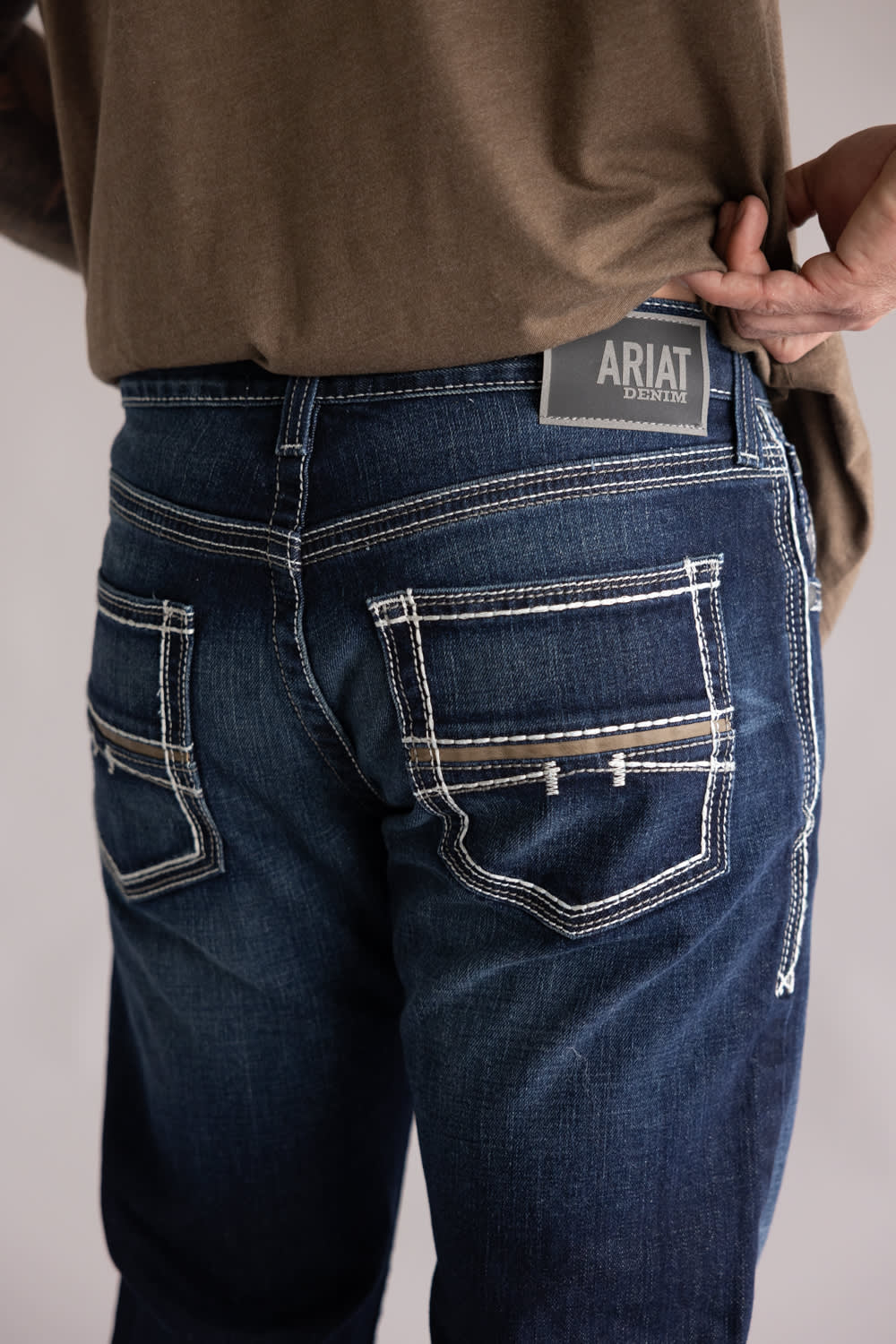 Ariat M5 Slim Stretch Coltrane Straight Leg Jeans for Men | 10032088-NIGHTINGALE - Image 2