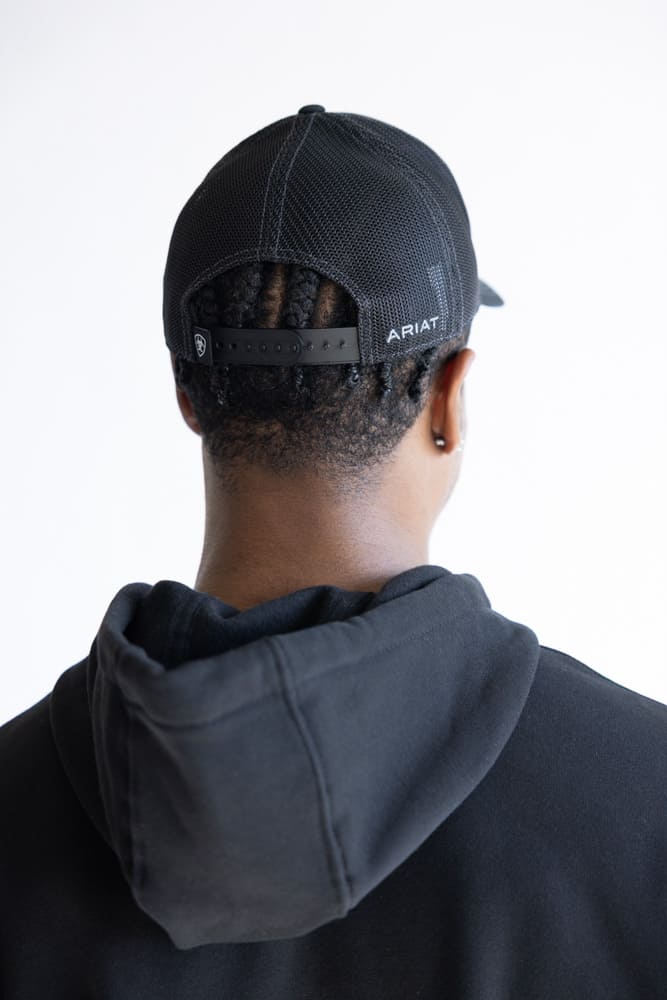 Ariat Offset Trucker Hat in Black | 1597801 - Image 3
