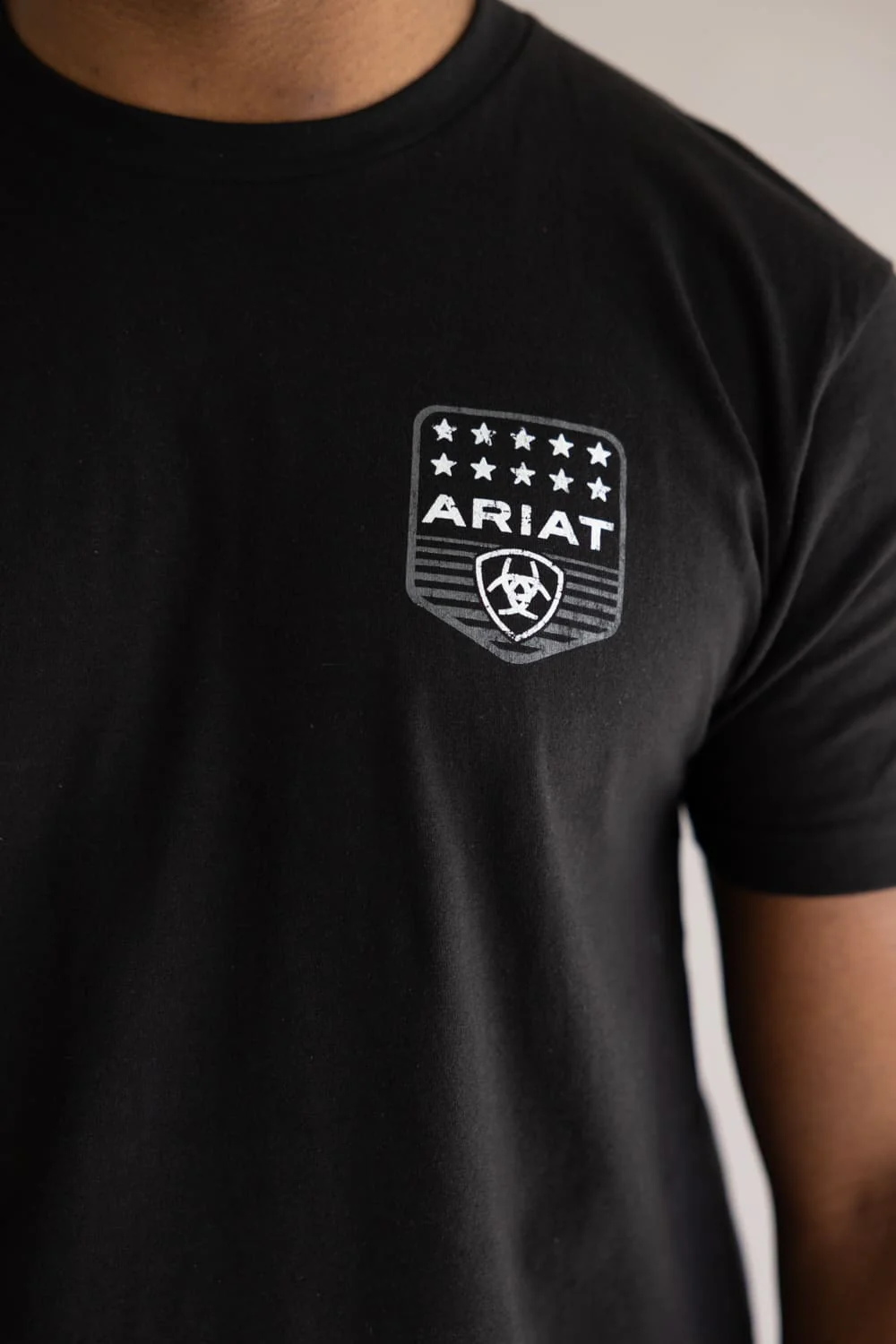 Ariat Patriotic Badge T-Shirt for Men in Black  | 10073966-BLACK - Image 3