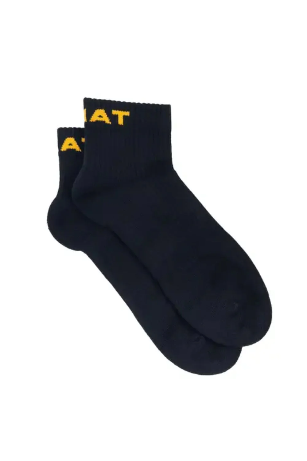 Ariat Premium Ringspun Cotton Quarter Crew Socks 3 Pair Pack in Black | 2244-001BLACK 3PK - Image 2