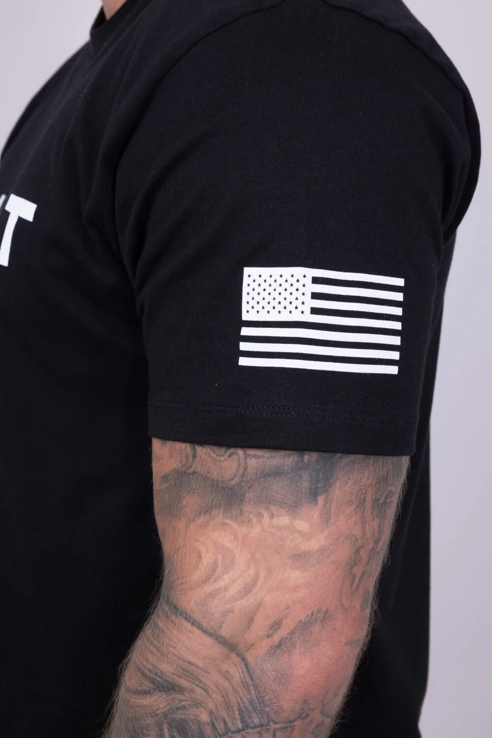 Ariat Shield Flag T-Shirt for Men in Black | 10054197-BLACK - Image 3