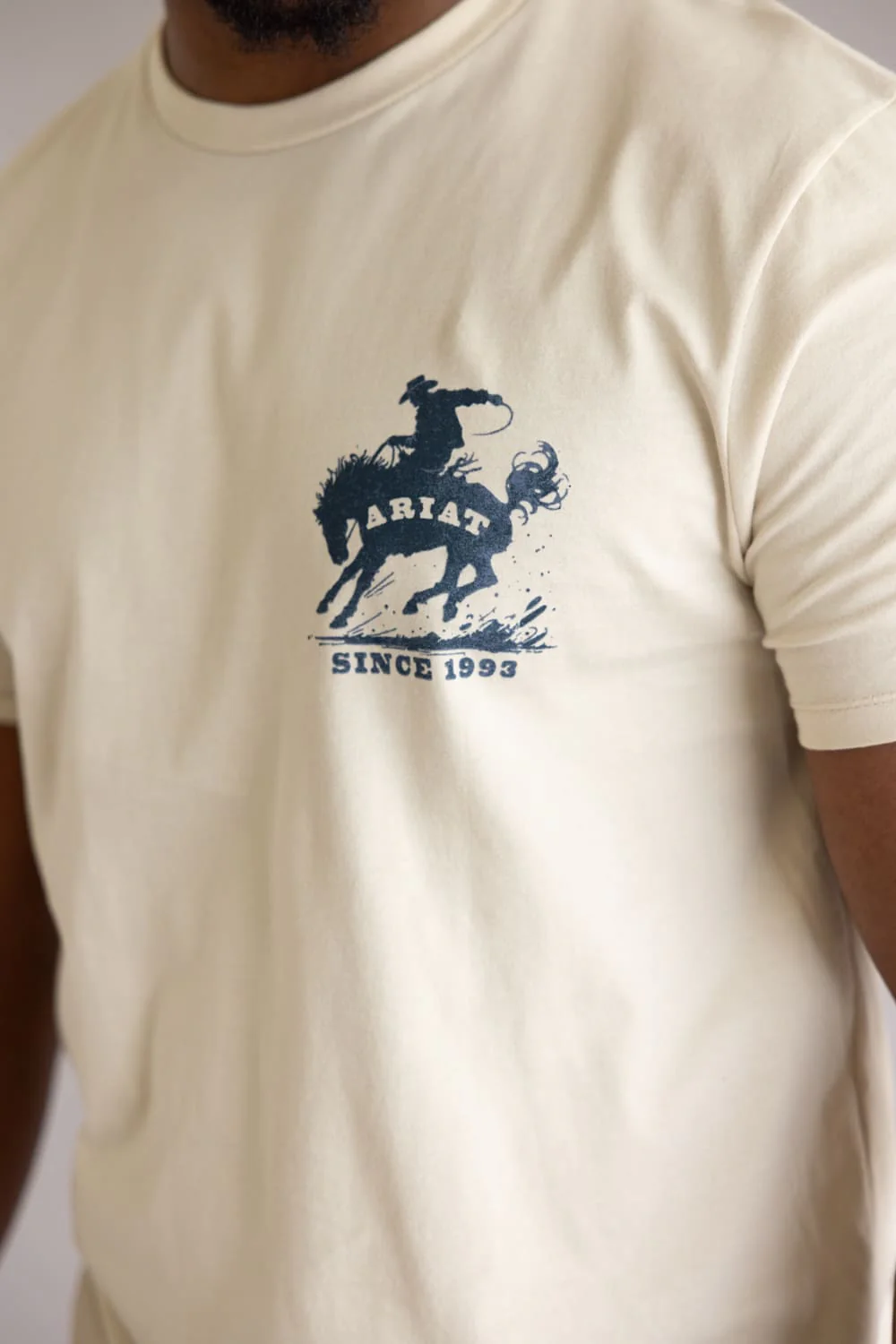 Ariat Split Freedom Painted T-Shirt for Men in Soft Silt | 10071200-NATURAL - Image 3