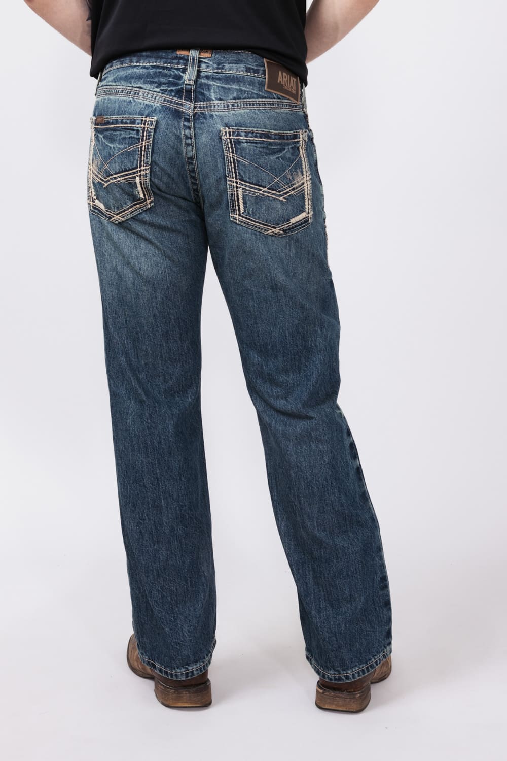 Ariat Straight Fit Jeans for Men | 10012703-GAMBLER 18.5 LEG - Image 4