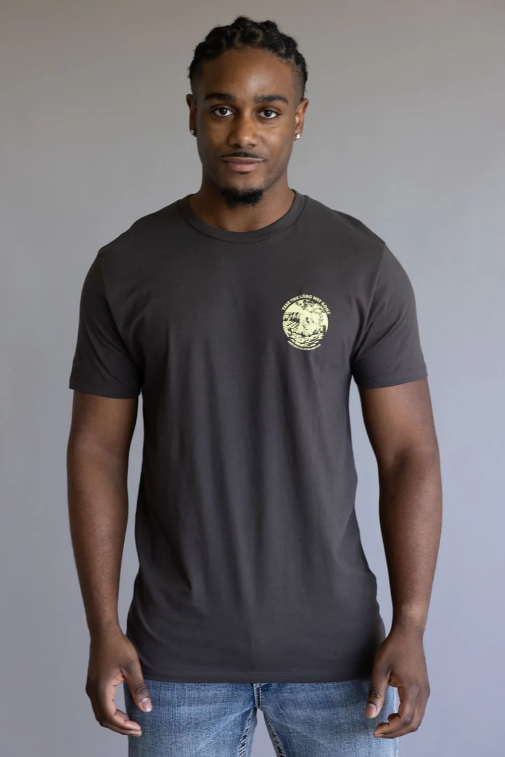 Ariat Take The Long Way Home T-Shirt for Men in Vintage Black | 10058885-VINTAGEBLACK - Image 2