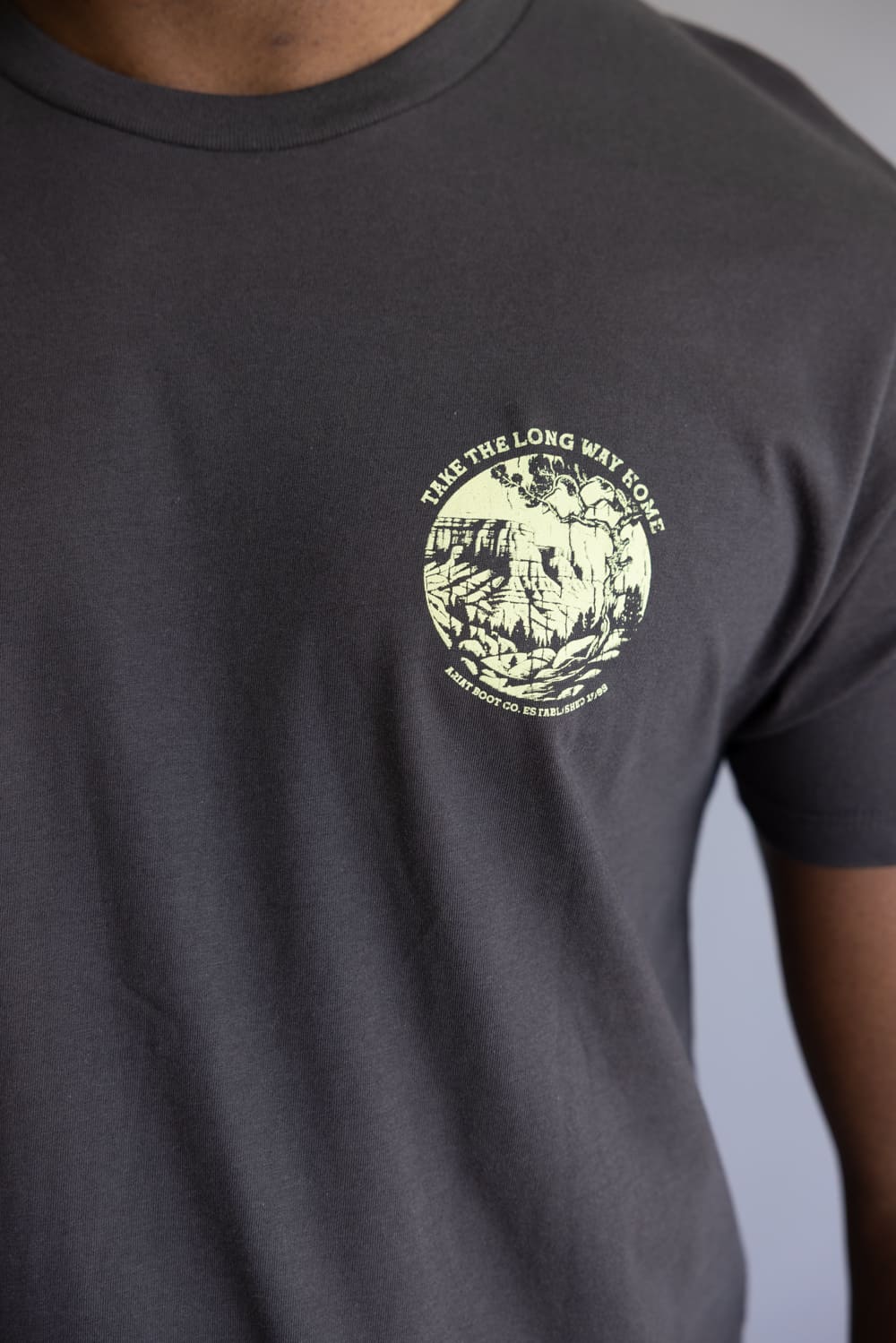 Ariat Take The Long Way Home T-Shirt for Men in Vintage Black | 10058885-VINTAGEBLACK - Image 3