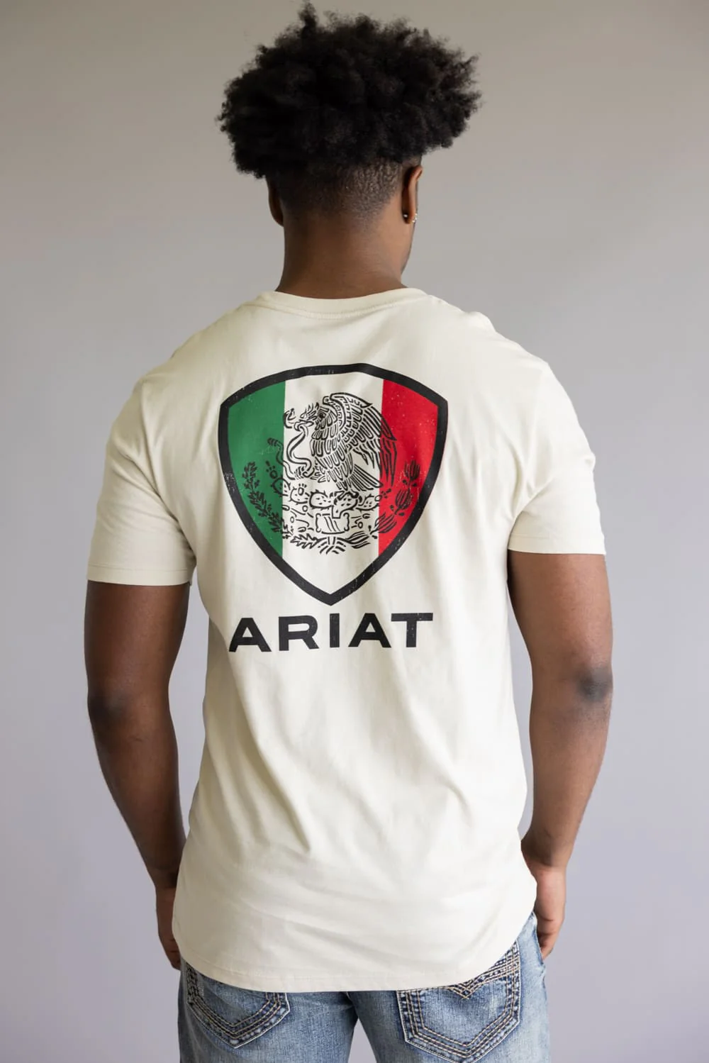 Ariat Tenochitlan Shield Shooter T-Shirt for Men in Natural | 10058883-NATURAL - Image 4