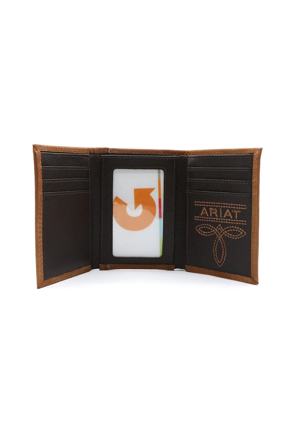 Ariat Tri-Fold Embroidered Wallet in Brown | A3548144-BROWN - Image 2