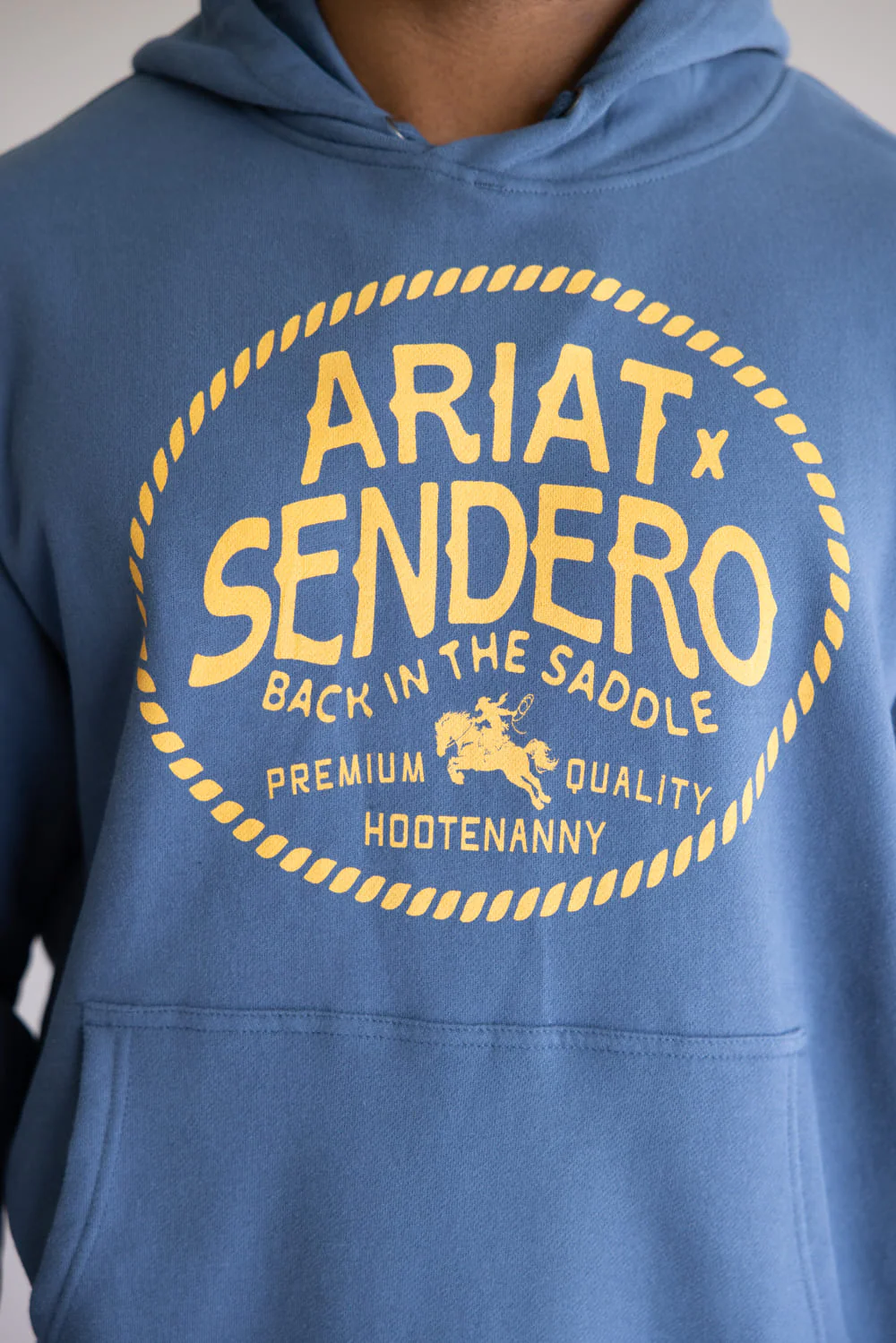 Ariat x Sendero Back In The Saddle Hoodie for Men in Dark Denim | 10062505-DKDENIM - Image 2